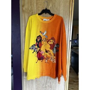 The Lion King Characters Disney World Celebration Crew Sweatshirt  Size XL NWT